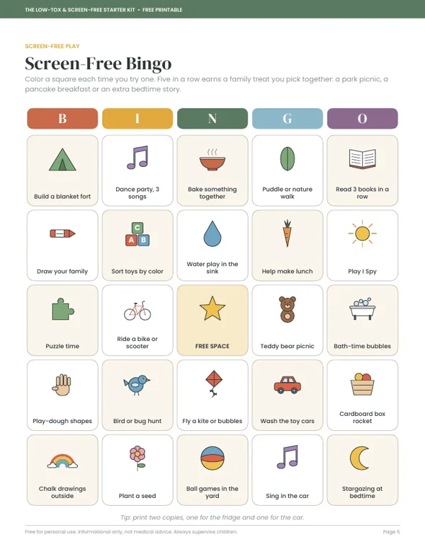 Preview: Screen-free bingo