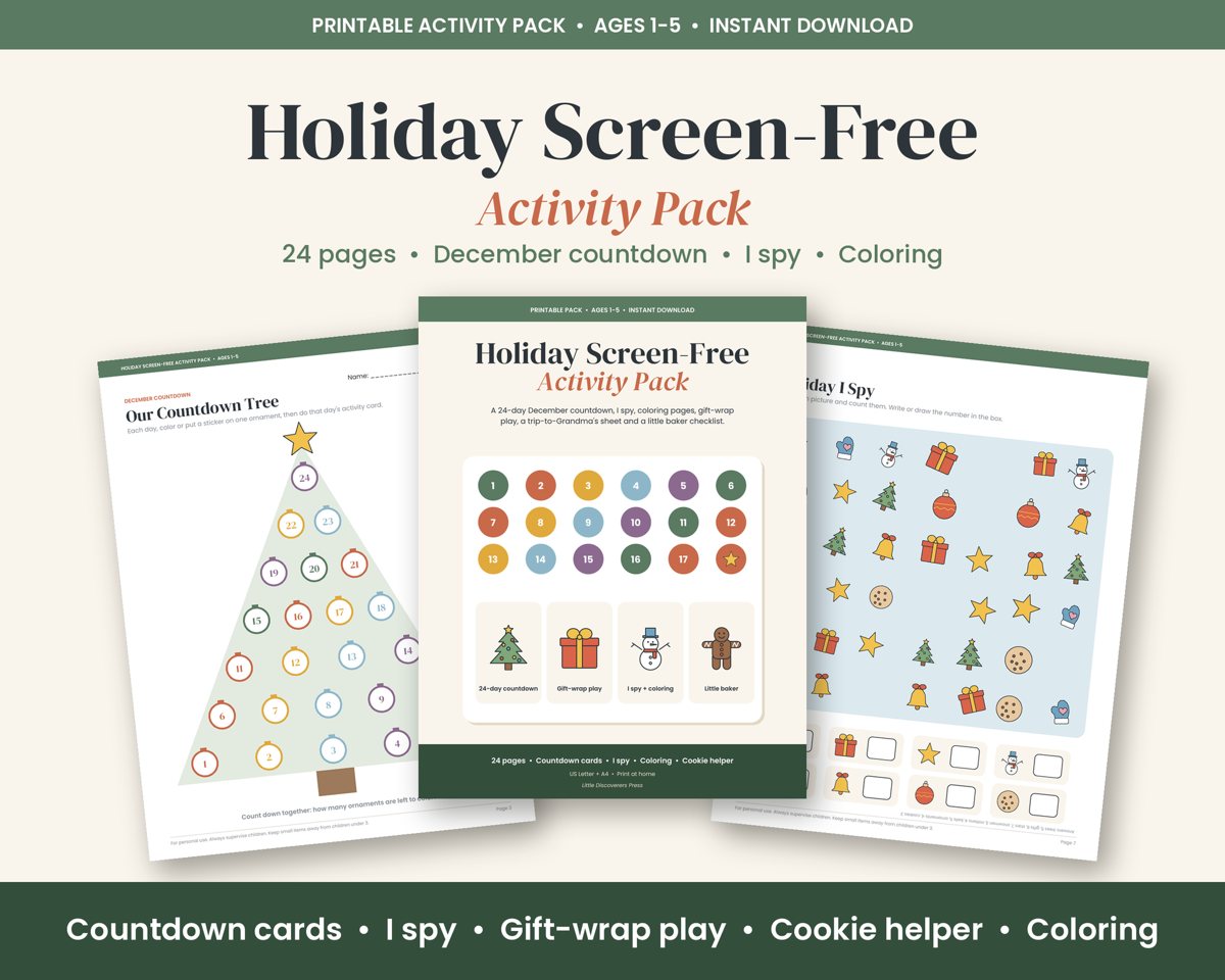 Holiday Screen-Free Activity Pack preview 1