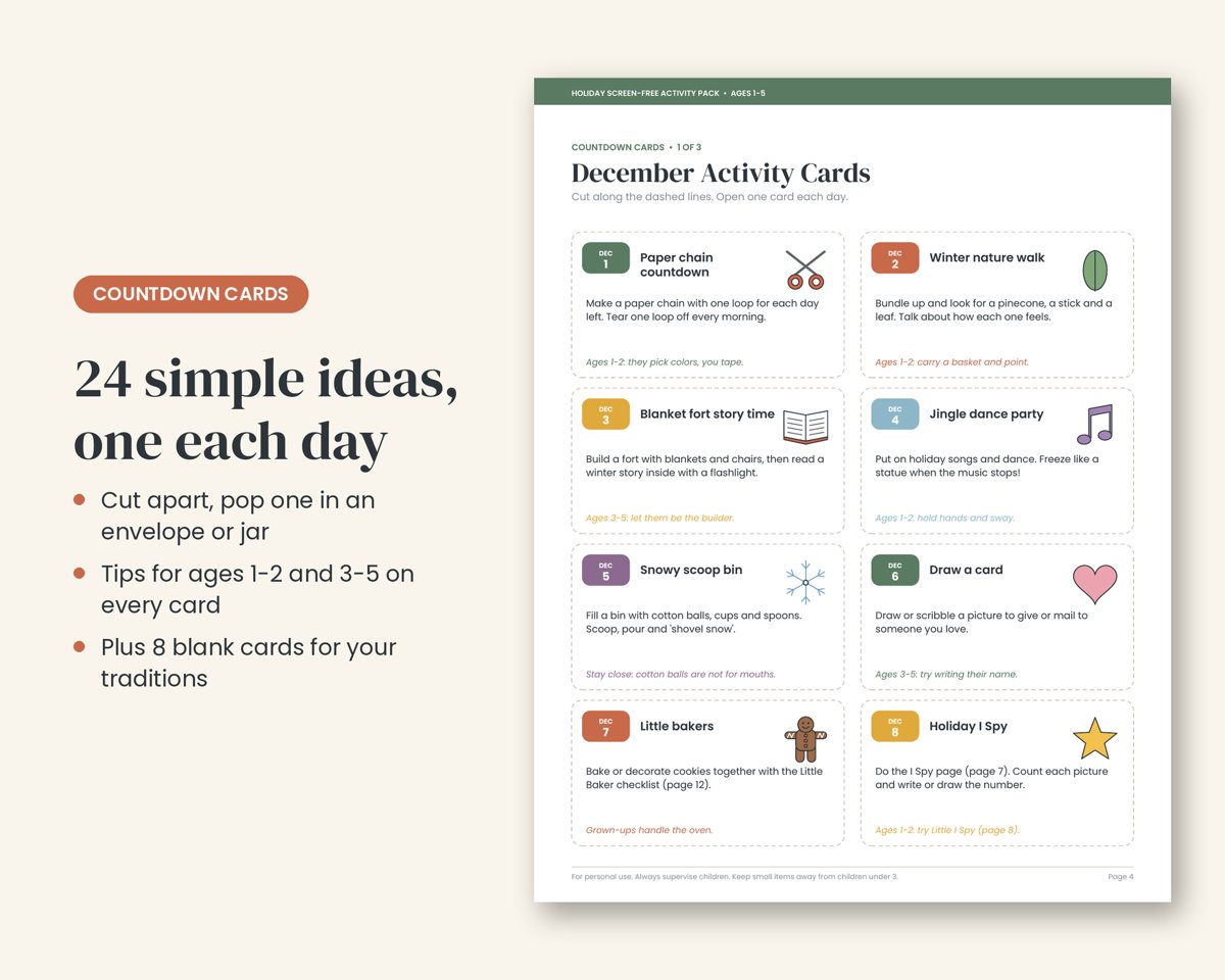 Holiday Screen-Free Activity Pack preview 3