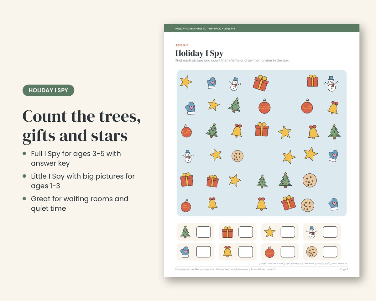 Holiday Screen-Free Activity Pack preview 4