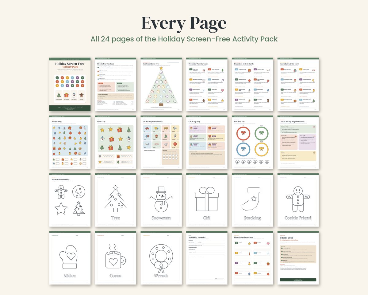 Holiday Screen-Free Activity Pack preview 7