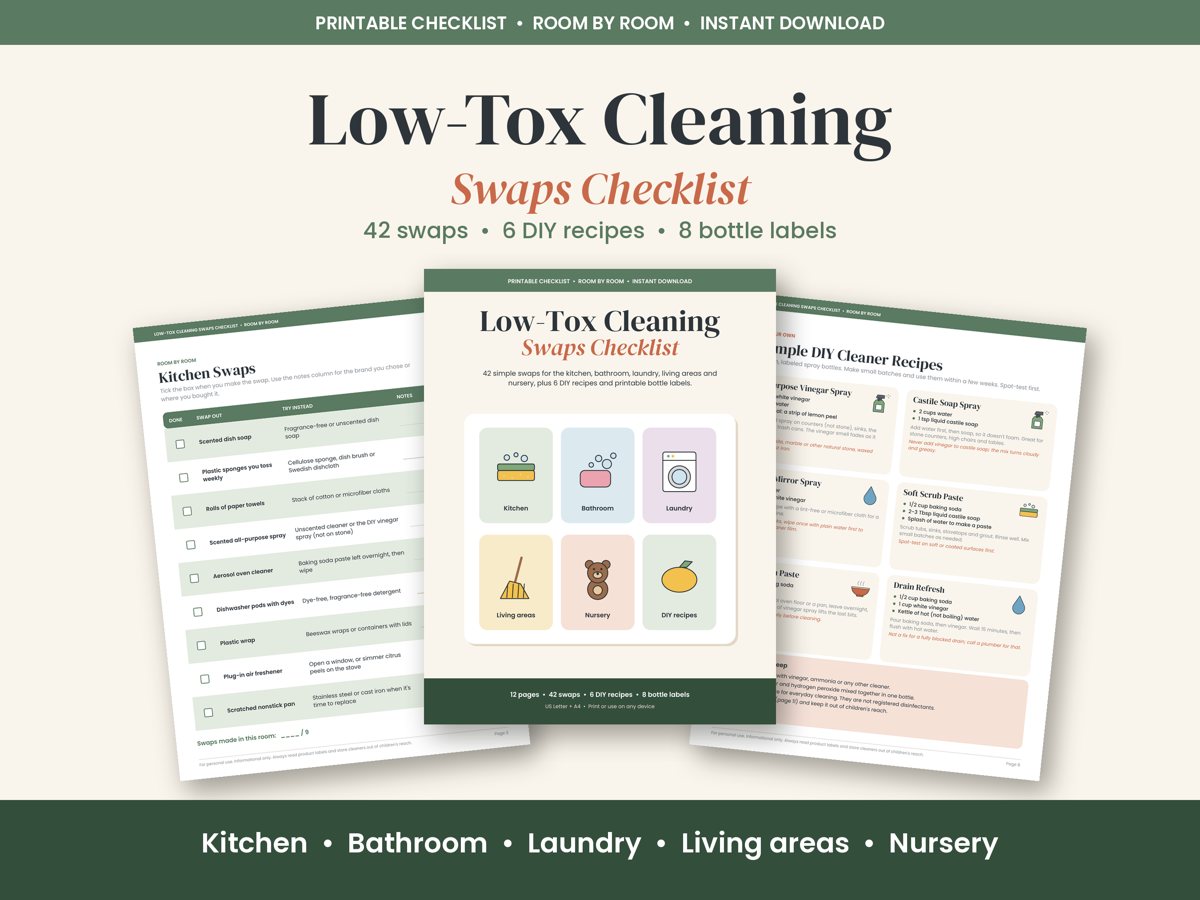 Low-Tox Cleaning Swaps Checklist preview 1