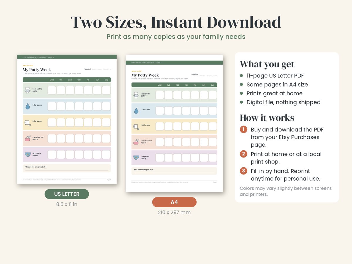 Potty Training Chart & Reward Kit preview 6