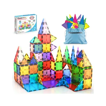 PicassoTiles 100-Piece Magnetic Tile Set