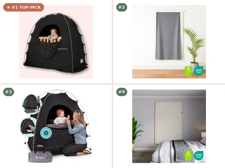 SlumberPod Blackout Sleep Pod, Sleepout Portable Blackout Curtain 3.0, Hiccapop DayDreamer Blackout Tent for Pack n Play, Sleepout Portable Blackout Curtain 3.0 XL