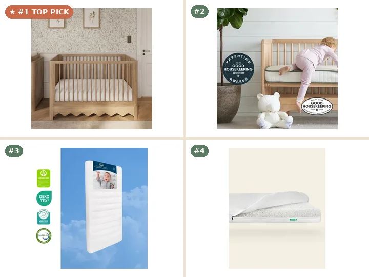 Naturepedic Organic 2-Stage Crib Mattress, Avocado Organic Crib Mattress, HALO Essential Breathable Crib Mattress, Newton Baby Essential Crib Mattress