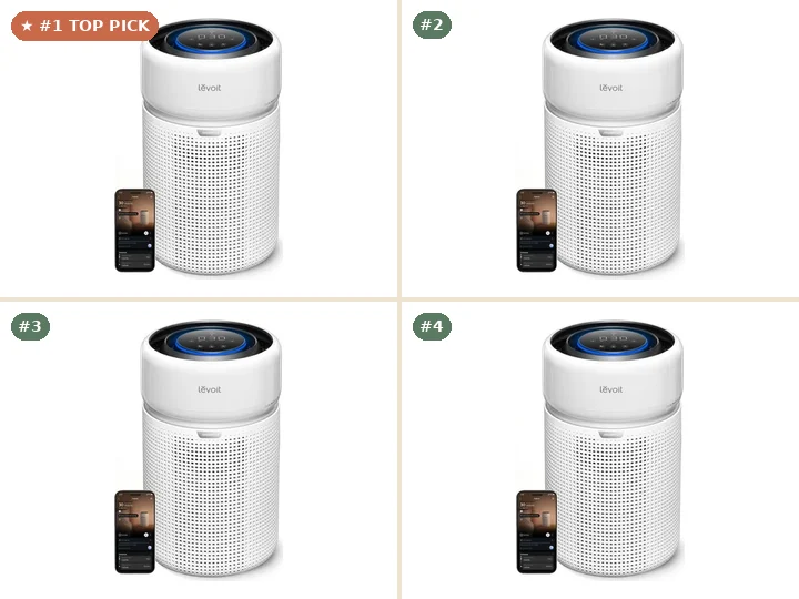 Levoit Core 300 True HEPA Nursery Air Purifier, Levoit Vital True HEPA Nursery Air Purifier, Coway Airmega True HEPA Nursery Air Purifier, Medify MA-15 True H13 HEPA Nursery Air Purifier