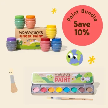 Honeysticks Non-Toxic Finger Paint & Watercolor Set