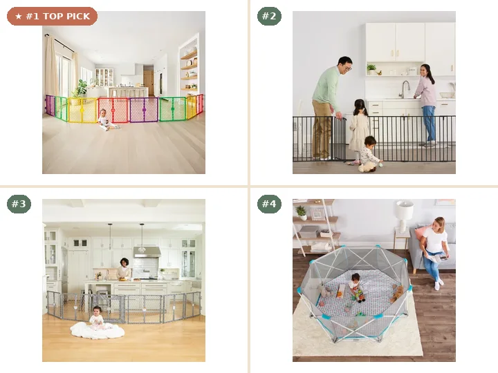 Regalo XL 2-in-1 Play Yard & Safety Gate, Regalo 2-in-1 Super Wide Safety Gate & Play Yard, Regalo 2-in-1 Play Yard and Safety Gate with Door, Regalo 8-Panel My Play Portable Play Yard