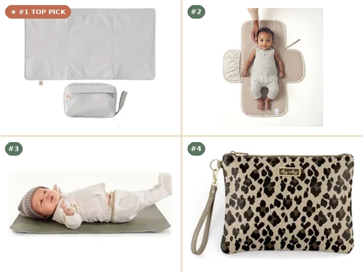 Ergobaby Portable Baby Changing Pad, Toddlekind Mini Maven Changing Clutch, Gathre Micro Changing Mat, Itzy Ritzy Boss Changing Clutch