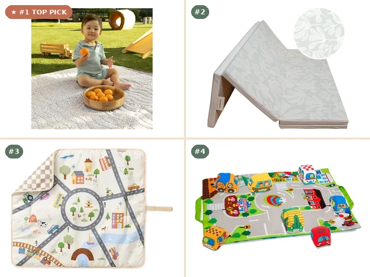 Toddlekind Portable Wander Playmat, Toddlekind Foldable Tumble Playmat, Itzy Ritzy Itzy Wagon Play Mat, Melissa & Doug Take-Along Town Play Mat