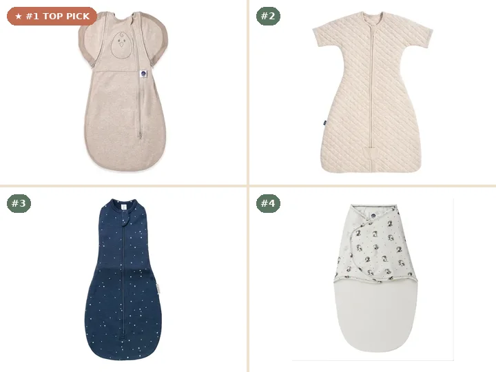 Nested Bean Zen One Classic, HALO Easy Transition SleepSack, Woolino Merino Wool Swaddle Bag, Nested Bean Zen Swaddle Premier