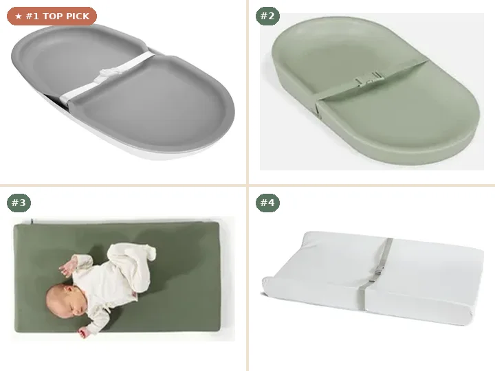 Ubbi Foam Changing Pad, Lalo Wipeable Changing Pad, Gathre Padded Changing Mat, Munchkin Secure Grip Changing Pad